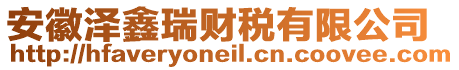 安徽澤鑫瑞財稅有限公司