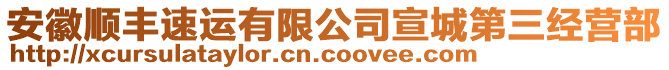 安徽順豐速運有限公司宣城第三經(jīng)營部