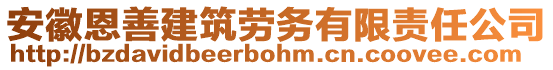 安徽恩善建筑勞務(wù)有限責(zé)任公司