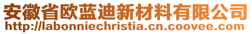 安徽省歐藍(lán)迪新材料有限公司