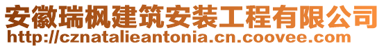 安徽瑞楓建筑安裝工程有限公司