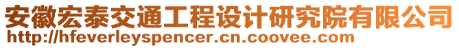 安徽宏泰交通工程設(shè)計(jì)研究院有限公司