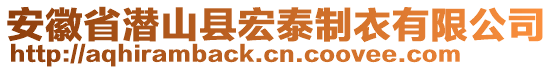 安徽省潛山縣宏泰制衣有限公司