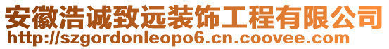 安徽浩誠(chéng)致遠(yuǎn)裝飾工程有限公司