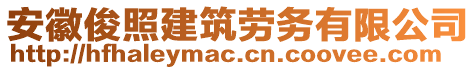 安徽俊照建筑勞務(wù)有限公司