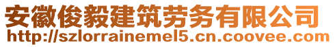 安徽俊毅建筑勞務(wù)有限公司