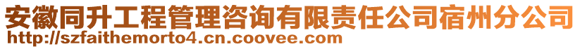 安徽同升工程管理咨詢有限責(zé)任公司宿州分公司