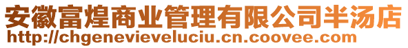 安徽富煌商業(yè)管理有限公司半湯店