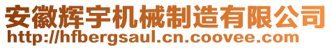 安徽輝宇機械制造有限公司