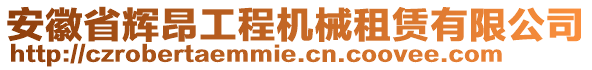 安徽省輝昂工程機(jī)械租賃有限公司