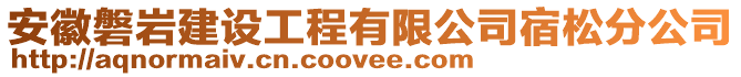 安徽磐巖建設工程有限公司宿松分公司