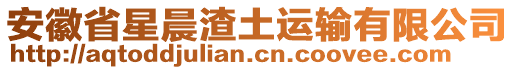 安徽省星晨渣土運輸有限公司