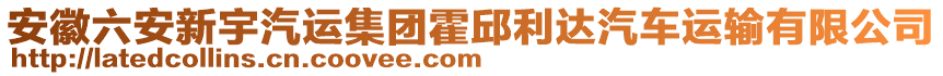 安徽六安新宇汽運集團霍邱利達(dá)汽車運輸有限公司