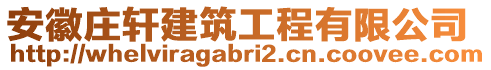 安徽莊軒建筑工程有限公司