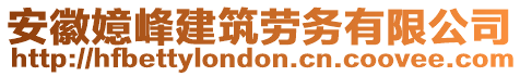 安徽嬑峰建筑勞務(wù)有限公司