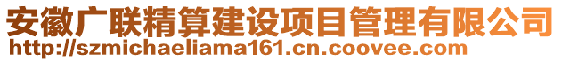 安徽廣聯(lián)精算建設(shè)項目管理有限公司