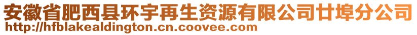 安徽省肥西縣環(huán)宇再生資源有限公司廿埠分公司