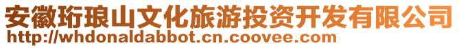 安徽珩瑯山文化旅游投資開發(fā)有限公司