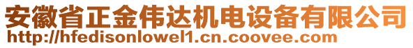 安徽省正金偉達(dá)機(jī)電設(shè)備有限公司