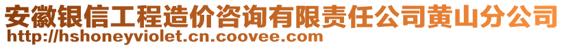 安徽銀信工程造價咨詢有限責(zé)任公司黃山分公司