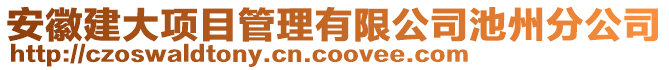 安徽建大項(xiàng)目管理有限公司池州分公司