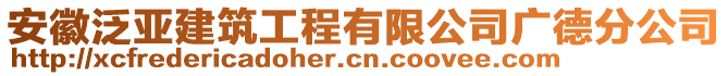 安徽泛亞建筑工程有限公司廣德分公司