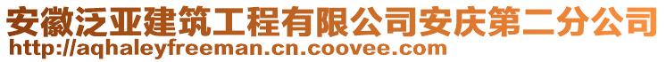 安徽泛亞建筑工程有限公司安慶第二分公司