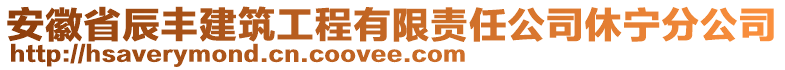 安徽省辰豐建筑工程有限責(zé)任公司休寧分公司