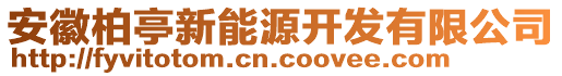 安徽柏亭新能源開發(fā)有限公司