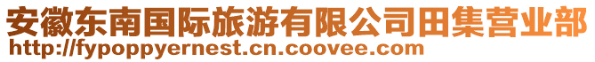 安徽東南國(guó)際旅游有限公司田集營(yíng)業(yè)部