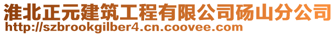 淮北正元建筑工程有限公司碭山分公司