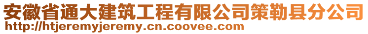 安徽省通大建筑工程有限公司策勒縣分公司