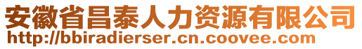 安徽省昌泰人力資源有限公司