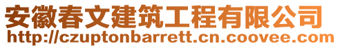 安徽春文建筑工程有限公司