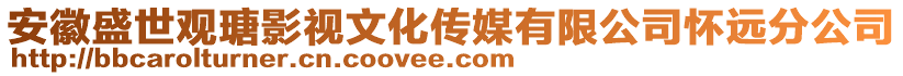 安徽盛世觀瑭影視文化傳媒有限公司懷遠(yuǎn)分公司