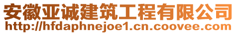 安徽亞誠建筑工程有限公司