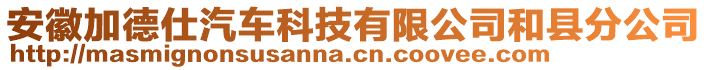 安徽加德仕汽車科技有限公司和縣分公司