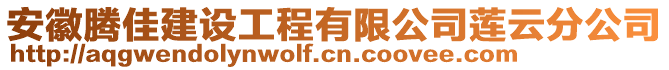 安徽騰佳建設(shè)工程有限公司蓮云分公司