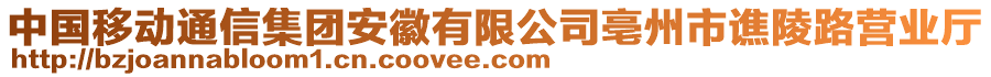 中國移動通信集團(tuán)安徽有限公司亳州市譙陵路營業(yè)廳