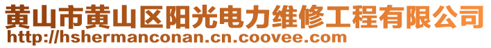 黃山市黃山區(qū)陽光電力維修工程有限公司