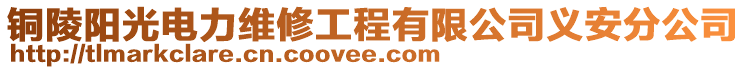 銅陵陽光電力維修工程有限公司義安分公司