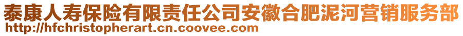 泰康人壽保險有限責任公司安徽合肥泥河營銷服務部