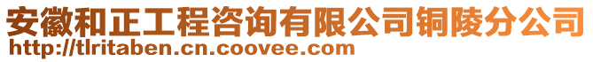 安徽和正工程咨詢有限公司銅陵分公司