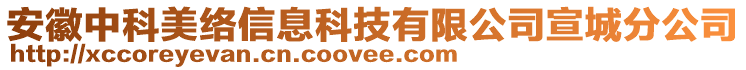 安徽中科美絡(luò)信息科技有限公司宣城分公司