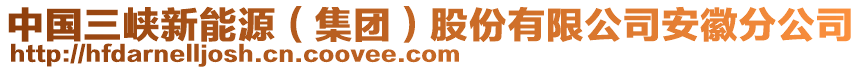 中國三峽新能源（集團）股份有限公司安徽分公司