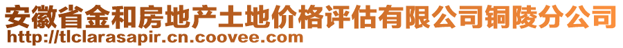 安徽省金和房地產(chǎn)土地價格評估有限公司銅陵分公司