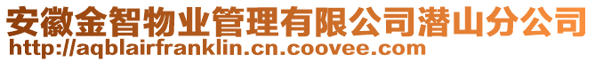 安徽金智物業(yè)管理有限公司潛山分公司