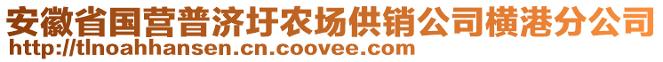 安徽省國營普濟(jì)圩農(nóng)場供銷公司橫港分公司