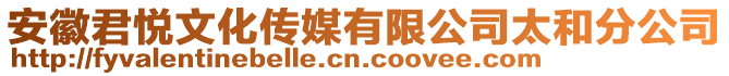 安徽君悅文化傳媒有限公司太和分公司