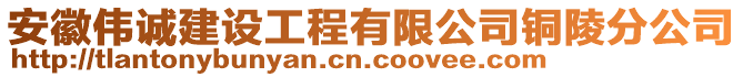 安徽偉誠建設(shè)工程有限公司銅陵分公司